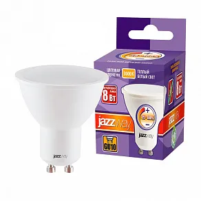 Лампа светодиодная Jazzway  GU10 8Вт 3000K PLED- DIM GU10  8w 3000K