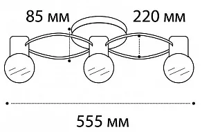 Потолочная люстра Italline Vega Vega PL 6088/3 bronze