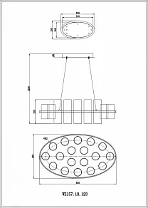 Подвесная люстра Wertmark Paula WE157.18.123