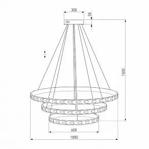 Подвесной светильник Eurosvet Chain 90163/3 сатин-никель 160W