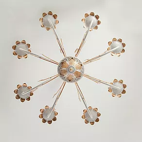 Подвесная люстра Eurosvet Flora 60023/8 белый с золотом