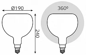 Лампа светодиодная Gauss Filament E27 10Вт 4100K 1017802210-D