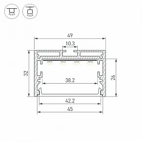 Профиль накладной Arlight SL-LINE 061369