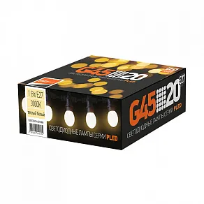 Лампа светодиодная Jazzway  E27 1Вт 3000K PLED ECO G45 1w E27 3000K