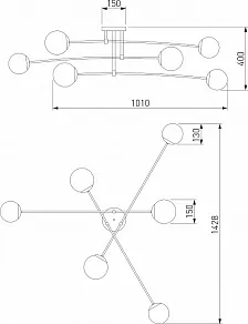Потолочная люстра Eurosvet Netz a062214