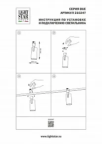 Светильник на штанге Lightstar Due Hermes 210247