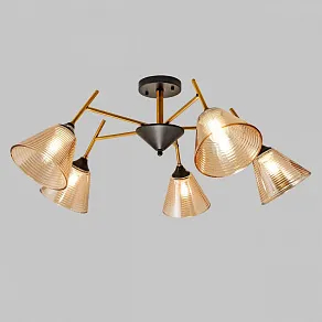 Люстра на штанге Imex MD.4250 MD.4250-5-S-COP+BK