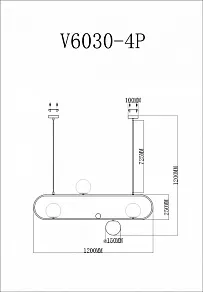Подвесной светильник Moderli Miya V6030-4P