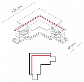 Соединитель угловой L-образный для треков Nowodvorski Ctls Power 8683