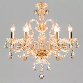 Подвесная люстра Eurosvet Alcedo 10097/6 золото/тонированный хрусталь Strotskis