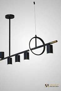 Люстра на штанге AM-Group  AM438 BK
