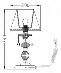 Настольная лампа декоративная Maytoni Vals ARM098-22-R
