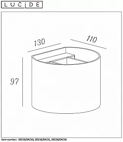 Накладной светильник Lucide Xio 09218/04/30