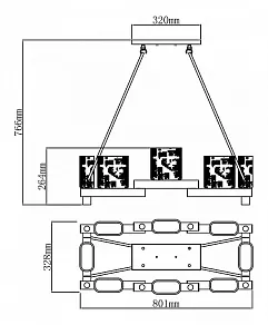 Подвесная люстра Maytoni Concept H908-08-N