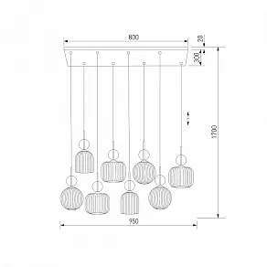 Подвесная люстра TK Lighting  11045
