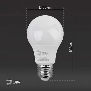 Лампа светодиодная Эра Стандарт E27 7Вт 4000K LED A60-7W-840-E27