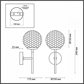 Бра Odeon Light Verasa 4982/1W