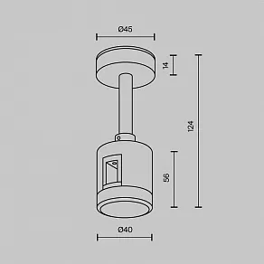 Основание на штанге Maytoni Accessories for tracks Flarity TRA156С-IPC1-BS