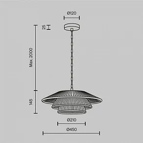 Подвесной светильник Maytoni Costa MOD394PL-01BS