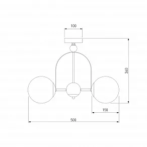 Люстра на штанге Eurosvet Globe 70082/4 хром/черный