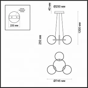 Подвесной светильник Odeon Light Olimpo 4016/36L