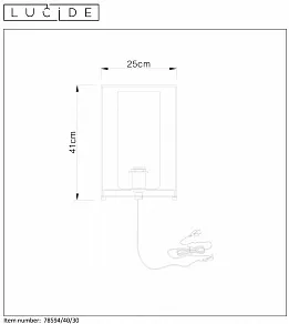 Настольная лампа декоративная Lucide Dounia 78594/40/30