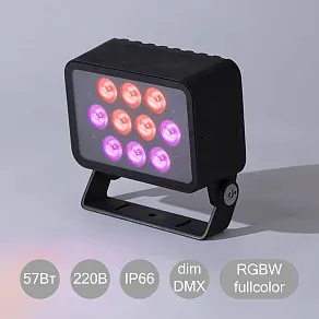 Прожектор INTILED BOX-duo полноцветный IMF10-2FC RGBW DMX 57Вт 220В