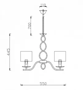 Подвесная люстра Rivoli Luciana P5 CR Б0038046
