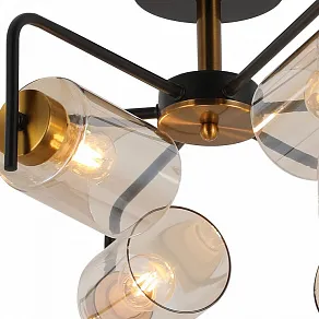 Люстра на штанге ILLUMICO  IL8248-6COU-79 BK GD