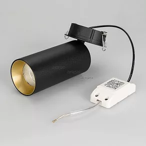 Спот Arlight SP-POLO-BUILT-R65-8W Warm3000 (BK-GD, 40 deg) 027254