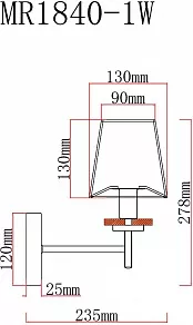 Бра MyFar Daniel MR1840-1W