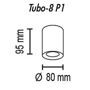 Накладной светильник TopDecor Tubo8 Tubo8 P1 20