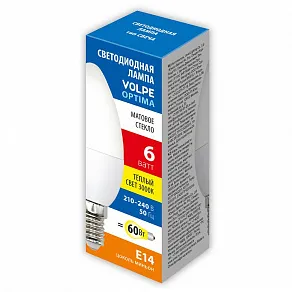 Лампа светодиодная Volpe  E14 6Вт 3000K UL-00008794