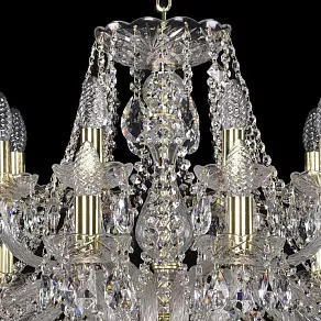 Подвесная люстра Bohemia Ivele Crystal 1413 1413/16+8/360/G