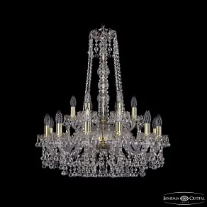 Подвесная люстра Bohemia Ivele Crystal 1409 1409/12+6/240/h-77 G