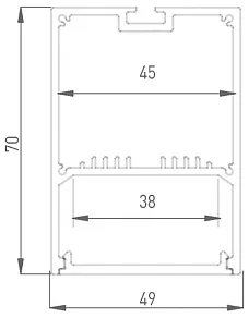 Профиль накладной DesignLed LS 00-00010370