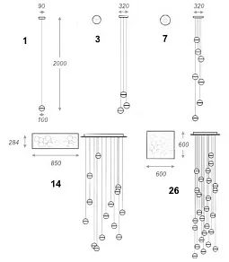 Подвесной светильник Imperiumloft Bocci 40,39