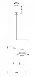Подвесной светильник Maytoni Fad MOD070PL-L18B3K