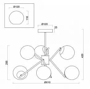 Люстра на штанге Freya Nancy FR5083PL-06CH