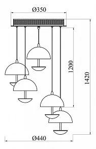 Подвесная люстра Maytoni Perseus MOD209-05-N