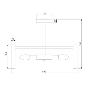 Люстра на штанге Bogate's Flamel 373/6 Smart золото