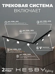 Комплект трековый Hesby Lighting Skylite №1 HSBL_kompl_S013_VL2B4K