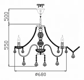 Подвесная люстра Maytoni Contrast ARM220-07-W