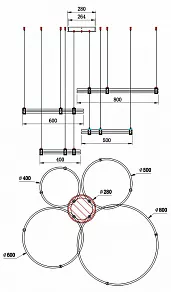Подвесной светильник Stilfort Tooring 4006/02/04PL