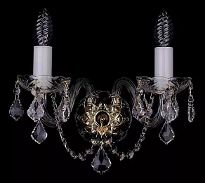 Бра Bohemia Ivele Crystal 1400 1402B/2/141G/Leafs