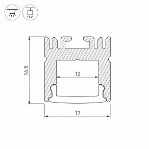 Профиль подвесной Arlight ARH-LINE-1716-2000 ANOD 018685