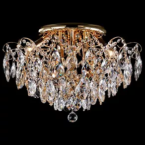Потолочная люстра Eurosvet Crystal 10081/6 золото/прозрачный хрусталь Strotskis