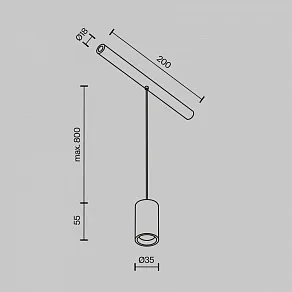 Модульный светильник Maytoni Focus LED C105PL-3W3-6K-BS
