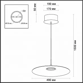 Подвесной светильник Odeon Light Mona 3995/18L