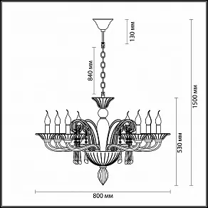 Подвесная люстра Odeon Light Rocca 3926/8